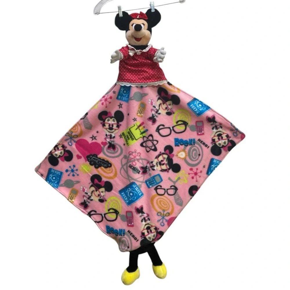 Disney Mickey Mouse Plush Baby Legs Blanket Lovey Security Blanket Pink 51 x 41